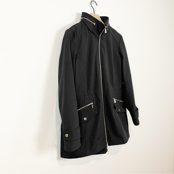 New Dennis Basso Water Resistant Bonded Jacket with Hidden Hood - Picture 5 of 15